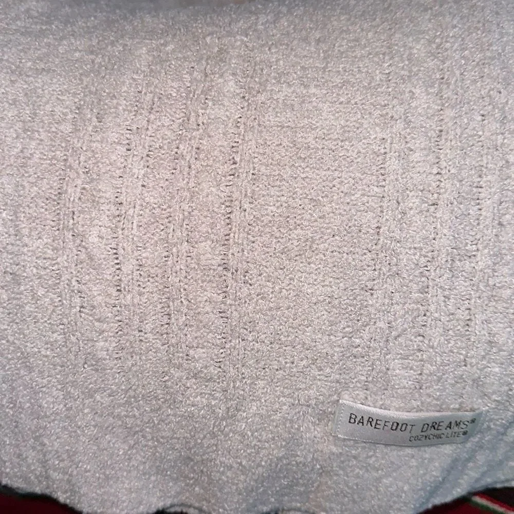 Barefoot Dreams Almond CozyChic Lite cable Throw
